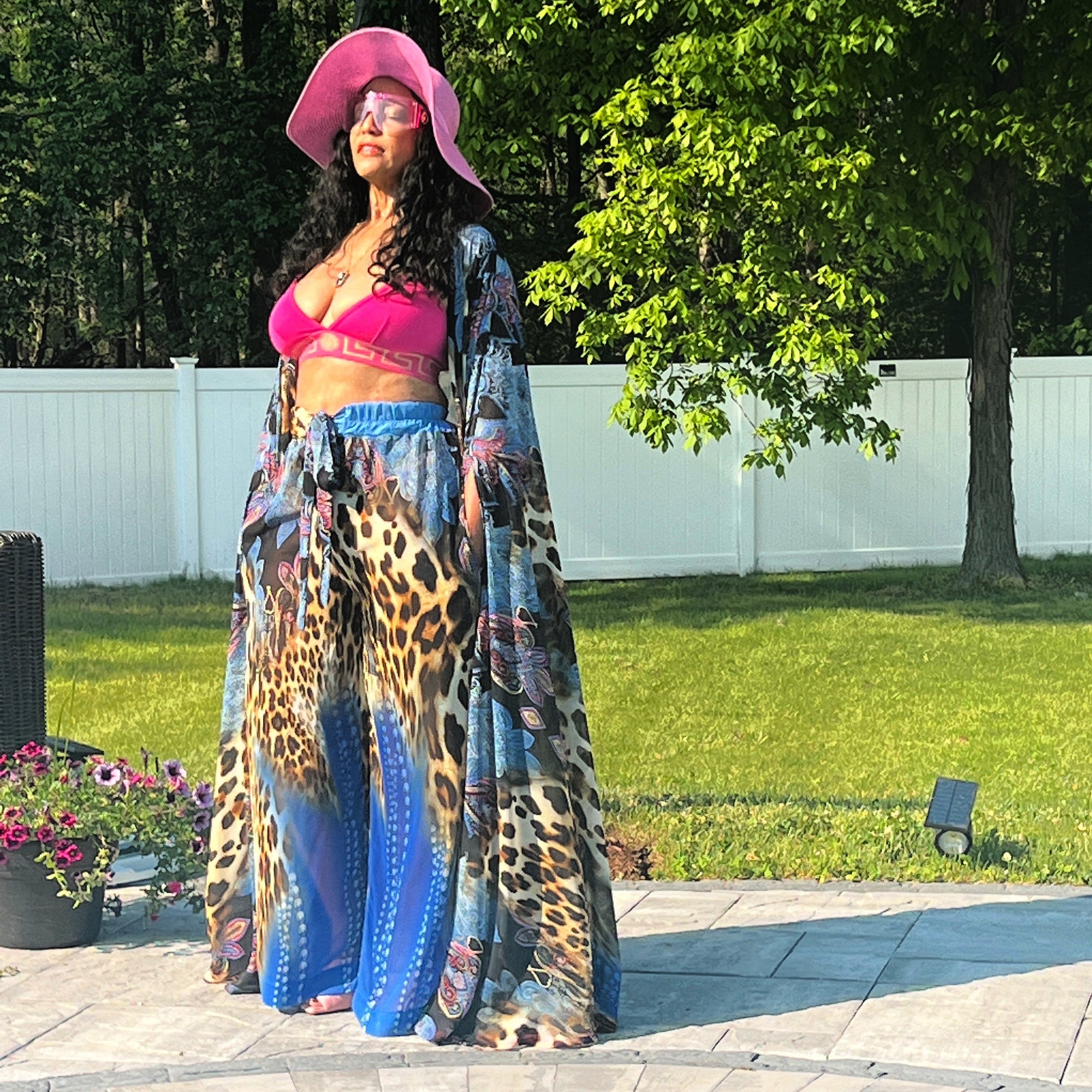 A Blue Shift Kaftan Duster