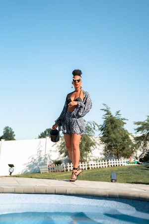 A Nandra Scarf And Wrapped Shorts